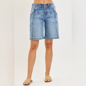 RISEN RISEN 2-Button Slouchy Jorts with Pockets Jean Shorts